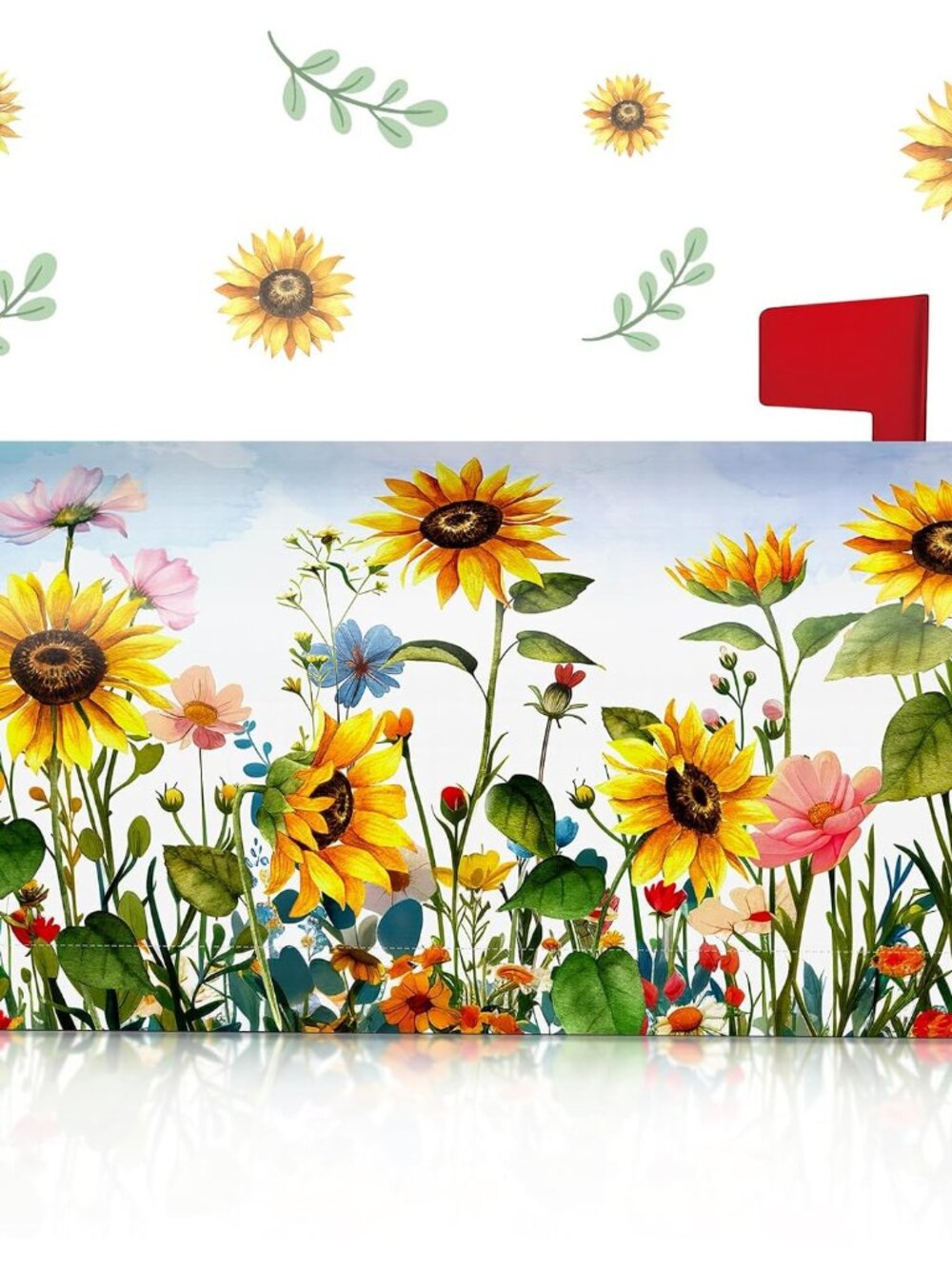 Spring Summer Mailbox Covers Magnetic Standard Size 18 x 21 Inch Flowers Mailbox